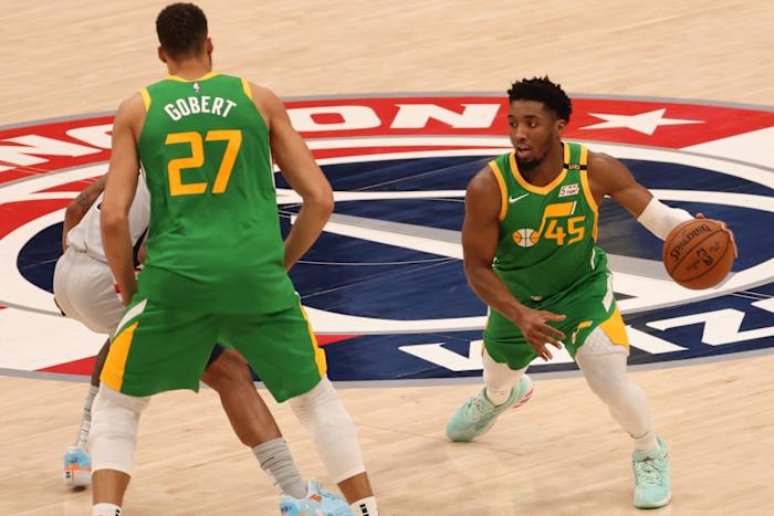 Donovan Mitchell, Rudy Gobert Against Washington Wizards